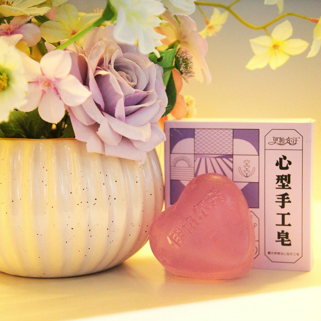 EPRHAN Lavender Heart-Shaped Essential Oil Soap